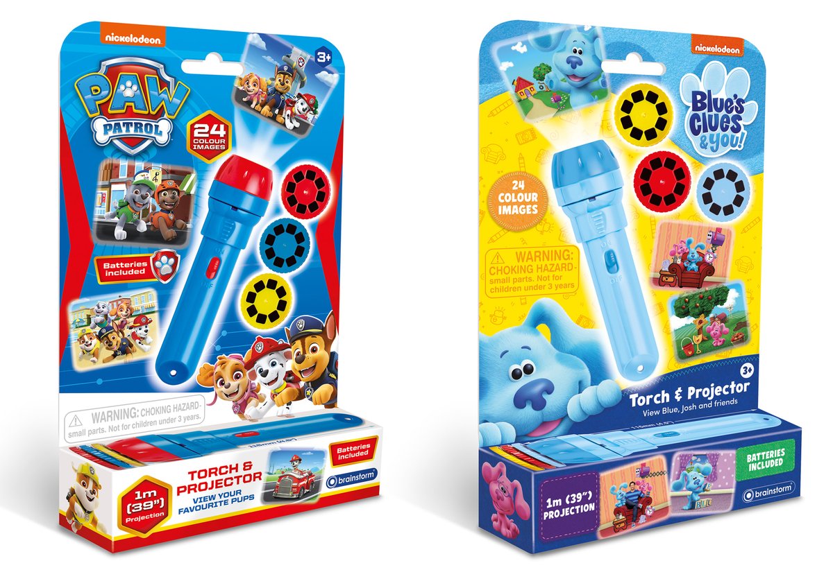 BrainstormLtd's tweet photo. Have you seen the brand new additions to our Torch and Projector range? Preschoolers are going to LOVE these @NickelodeonUK @viacbs_emeaa toys!

#PawPatrol #PawPatrolMovie #PawPatrolTheMovie #BluesCluesandYou #BluesClues https://t.co/gNMpmOCNPe