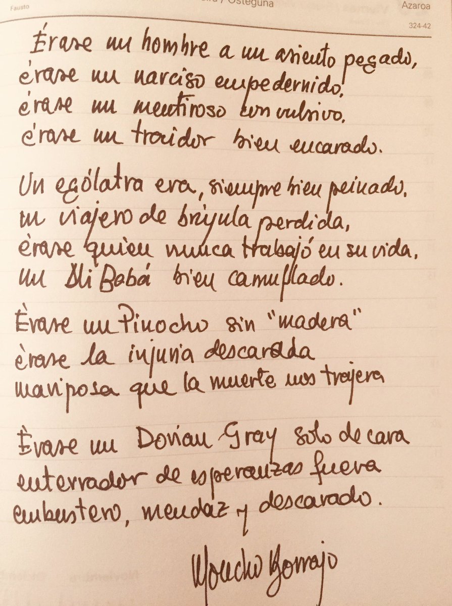 BorrajoMoncho's tweet photo. Querido Quevedo https://t.co/PGddw0zAna