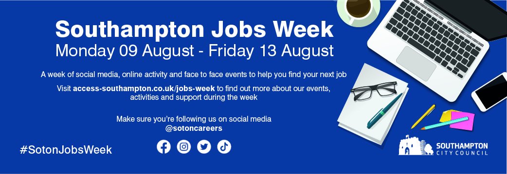 SouthamptonCC's tweet image. This week is Jobs Week! There is a wide range of activities online and across the city to help residents find their next job as well as give employers an opportunity to secure local talent. southampton.gov.uk/news/article/s…