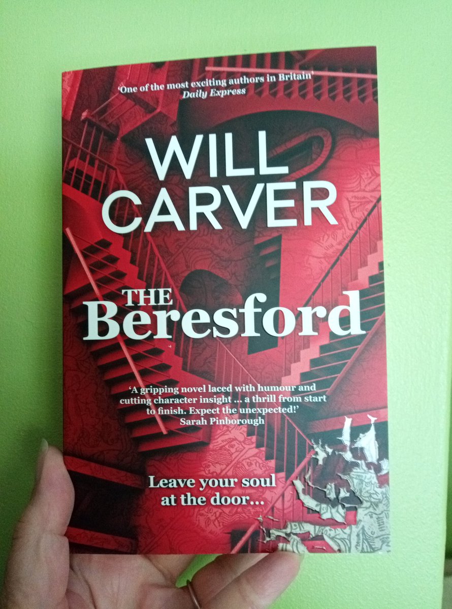 Well that's me checking out of #TheBeresford 🤯 @will_carver and his unique brand of thriller strike again.  It's like The Ladykillers on steroids.  Awesome stuff! @OrendaBooks