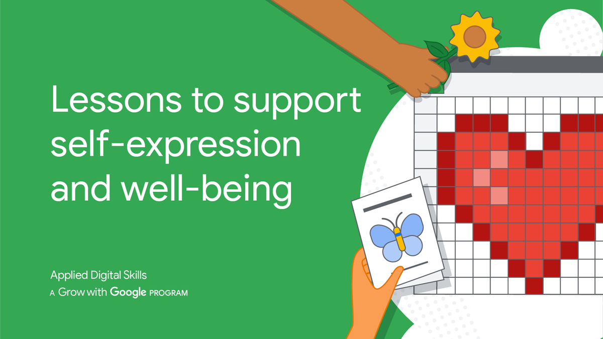 GoogleForEdu's tweet photo. Ease into the new school year with #AppliedDigitalSkills lessons to spark creativity and support your students' emotional well-being:
🗺️ Create a mind map
🎨 Design a vision board
👾 Make pixel art with #GoogleSheets
Learn more: https://t.co/pR5byD7MsK #GrowWithGoogle https://t.co/f5j4Tjv9Vi