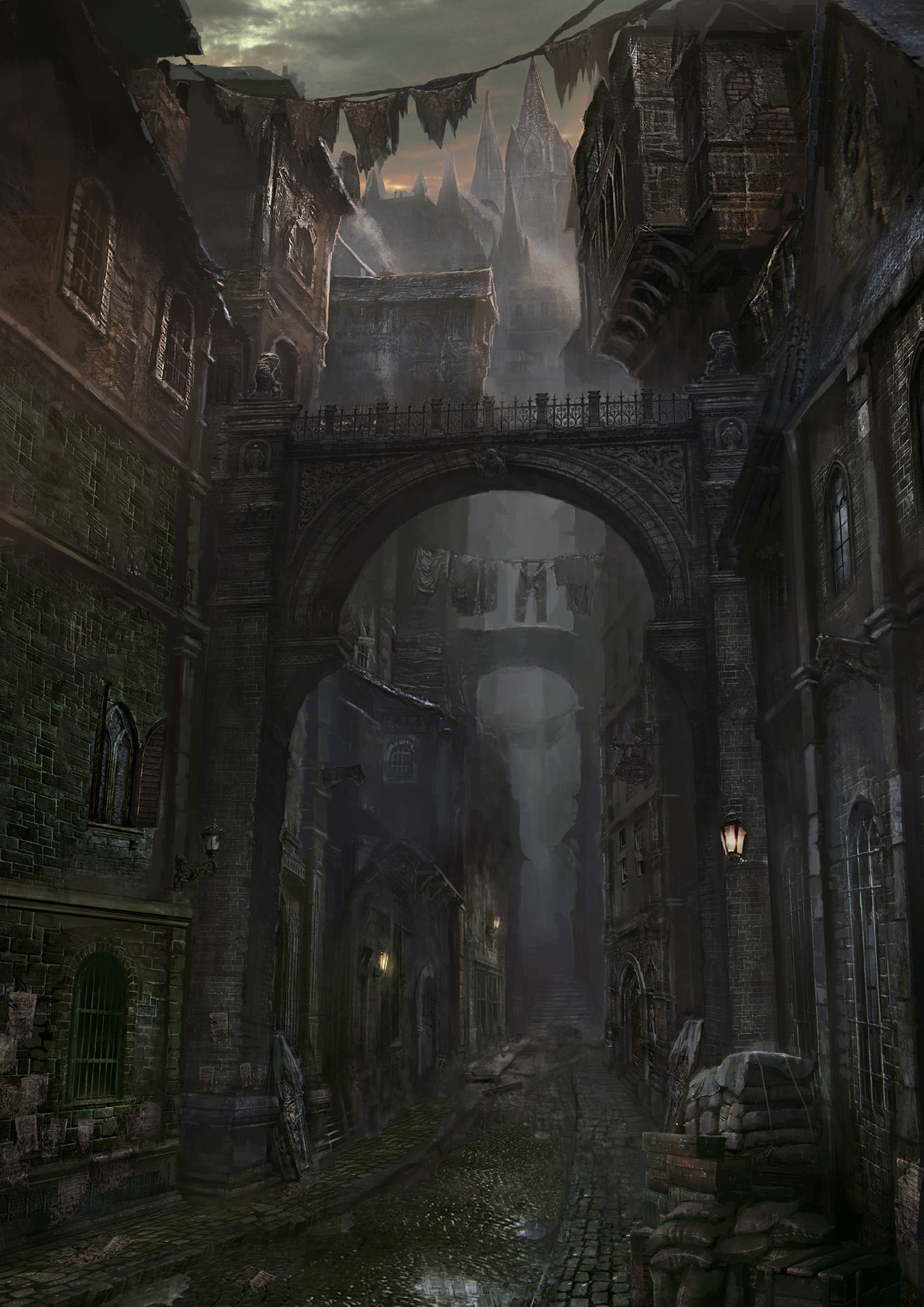 THE ART OF VIDEO GAMES on Twitter: Concept art, Bloodborne - Central  Yharnam Sewers…