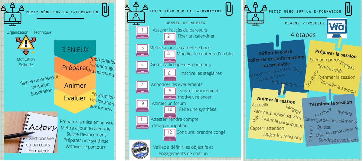 TouratV's tweet photo. Petites infographies pour les e-formateurs m@gistère https://t.co/cTVvHKJIEC