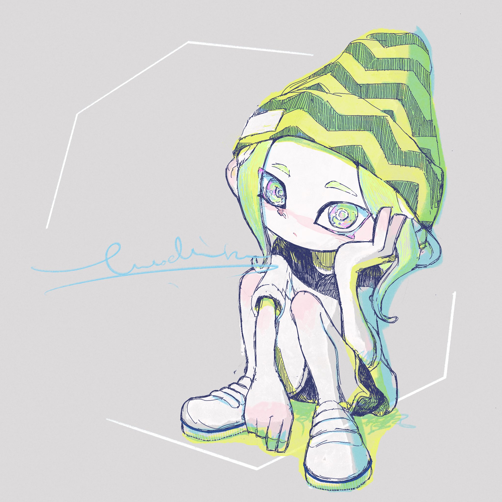 エモチカちゃこ 甘い投票 イラスト Splatoon2 スプラトゥーン2 タコガール T Co Aubdenjscy Twitter