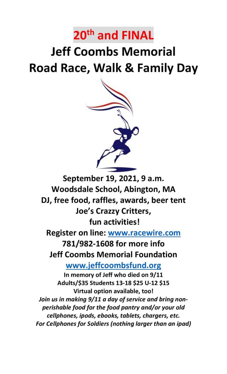 Register now for the Jeff Coombs Memorial Road Race!