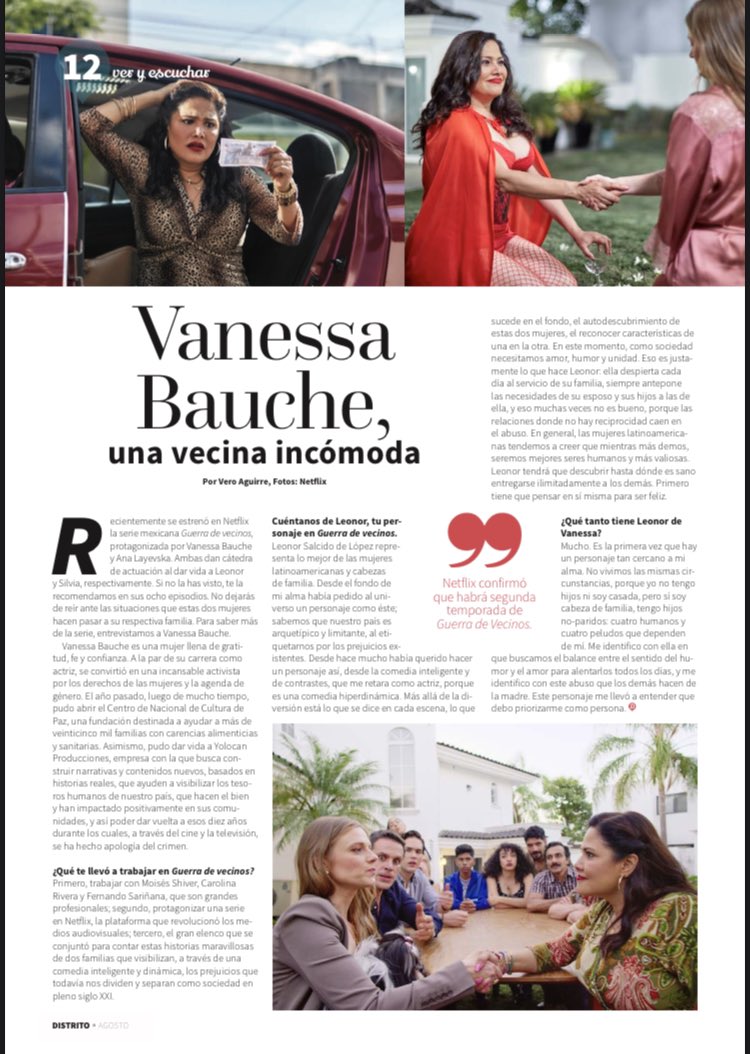 VanessaBauche's tweet photo. Gracias ✍🏽 Vero Aguirre por la entrevista para #RevistaDistrito 📸
#trayectoria #serie #television #tv #series #actuacion #actress #actrice #arte #cine #film #actorslife #SundayFunday #TheWarNextDoor https://t.co/GLb650TCZd