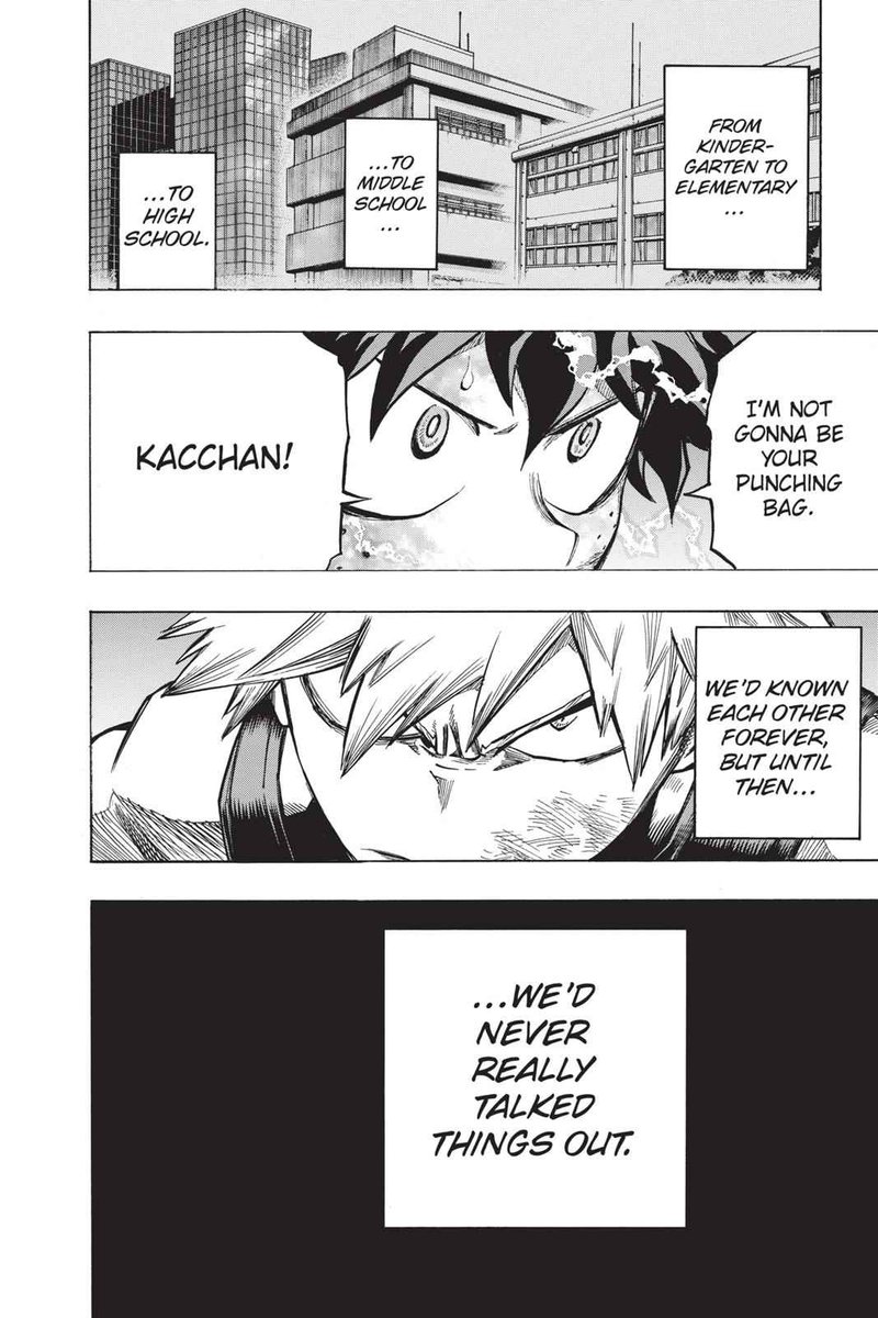 "From kindergarten.. to elementary.. to middle school.. to high school. We never talked things out."

Horikoshi really came full circle

#bnha322 #bkdk #BKDKAPOLOGY #SaveToWin #WinToSave 