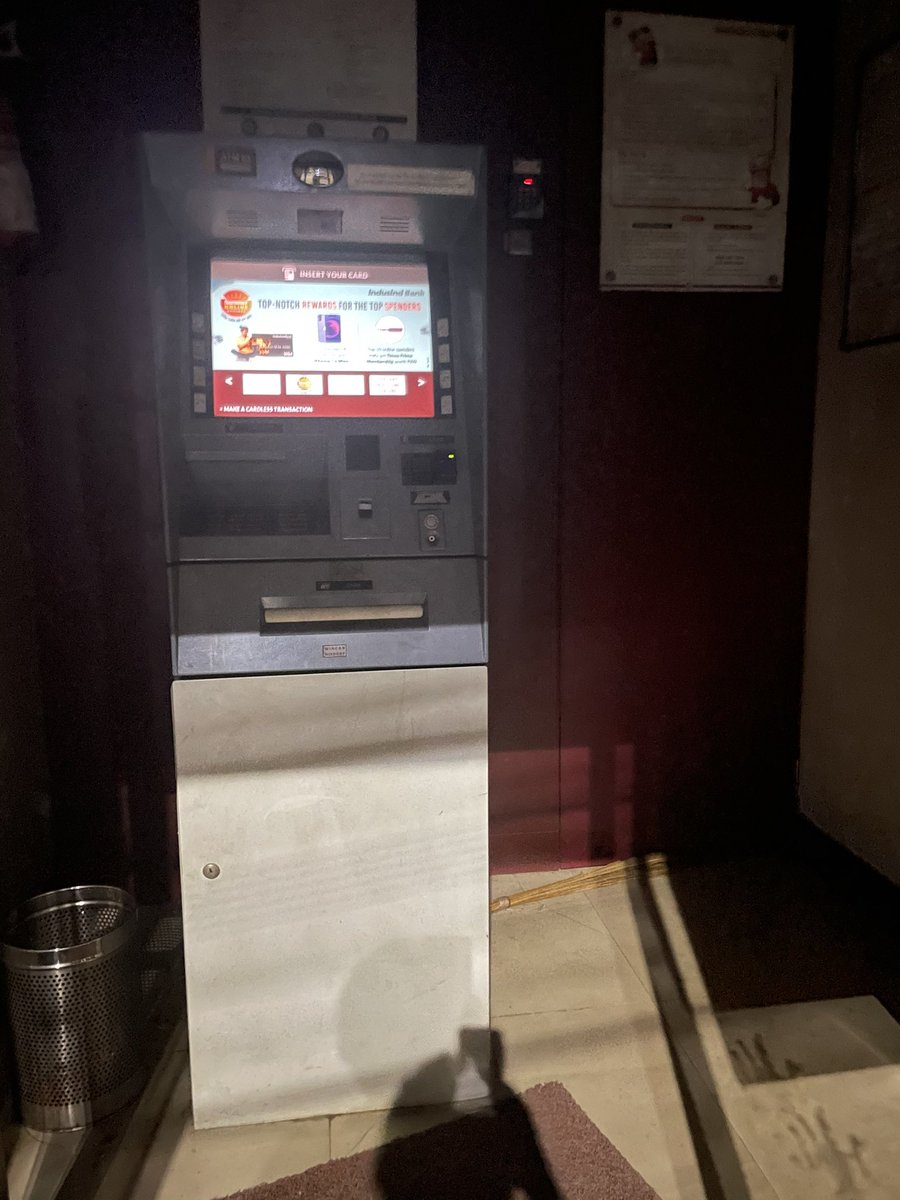 ATM in Guwahati without lights inside!!! It’s pitch dark. The light that u see is from the street light near Guwahati Commerce College. Mayb this is Digital India for some of us!! <a href="/PMOIndia/">PMO India</a> <a href="/nsitharaman/">Nirmala Sitharaman</a> <a href="/himantabiswa/">Himanta Biswa Sarma</a> <a href="/AjantaNeog/">Ajanta Neog</a>