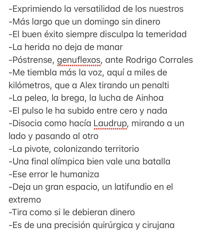 pgabilon's tweet photo. Siguiendo la tradición, recojo algunas de las frases en los Juegos del gran narrador de balonmano, @FcoJoseCaro, que nos ha deleitado madrugadas y desayunos con su pasión adornada de un verbo florido que admiro genuflexo (ah, que esa expresión es suya) https://t.co/7xYFSabUOr