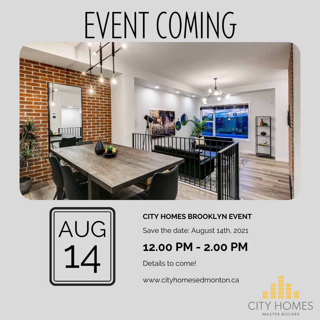 EVENT COMING SATURDAY AUGUST 14TH IN GLENRIDDING!! Don't miss this Brooklyn-inspired event. City Homes is bringing the fun of New York City to Edmonton! #comingsoon #event #newyork #brookyln #yegnewhomes #yegrealestate #yeghomebuilder #yegevent #newhomes