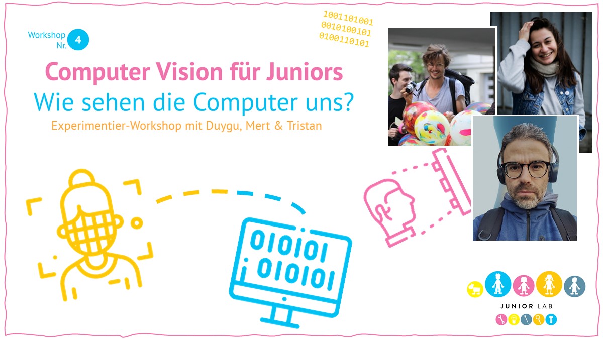 Start Coding e.V. (@startcodingde) on Twitter photo Bald ist das Programm für das <a href="/JuniorLabBerlin/">JuniorLabBerlin</a> in den #Herbstferien komplett. Im #workshop Nr. 4 mit Duygu, Mert & Tristan geht um: Computer Vision Juniors - Wie sehen die #computer uns? Experimentiert mit #Algorithmen, #Daten & #Video. Infos & Tickets: eventbrite.com/e/junior-lab-h… Bald ist das Programm für das <a href="/JuniorLabBerlin/">JuniorLabBerlin</a> in den #Herbstferien komplett. Im #workshop Nr. 4 mit Duygu, Mert & Tristan geht um: Computer Vision Juniors - Wie sehen die #computer uns? Experimentiert mit #Algorithmen, #Daten & #Video. Infos & Tickets: eventbrite.com/e/junior-lab-h…