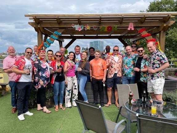 RealPMLtd's tweet image. RPM Summer Party 2021. So great to have the whole team together again. Celebrating Hawaiian style ☀️🏝️🌸🦩 #teamparty #aloha #summerfun