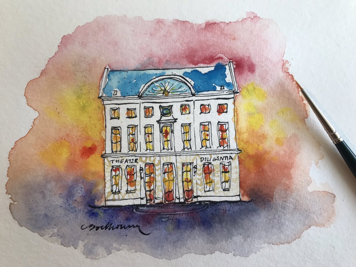 BoyBoelhouwer's tweet photo. Inspiratie na tweet @corien_glaud 200 jaar genootschap Concert @Diligentia! @geportretteerd @GemeenteDenHaag #feest #theater #cultuur @Langevoorhout #pen #aquarel #watercolor #tekenen #denhaag #thehague https://t.co/hmEk3LIcf9