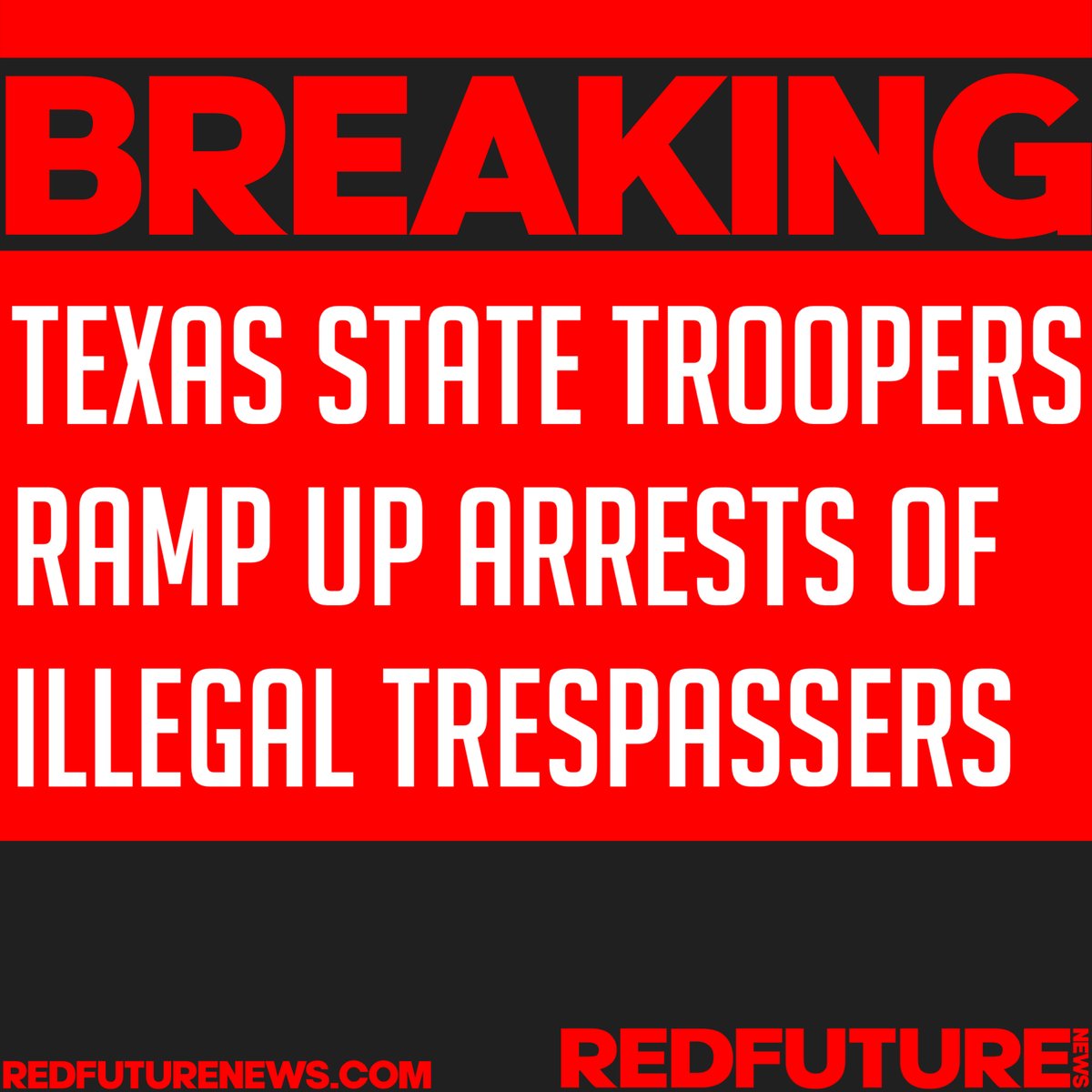 redfuturenews's tweet image. 🚨🚨🚨 BREAKING 🚨🚨🚨
Texas State Troopers have started delivering van-loads of illegal aliens to the Kinney County Sheriff’s Office to be charged with criminal trespass.
-
@redfuturenews 
Breaking News, You Can Trust.
-
#redfuture #breaking #news #trump #texas #republican