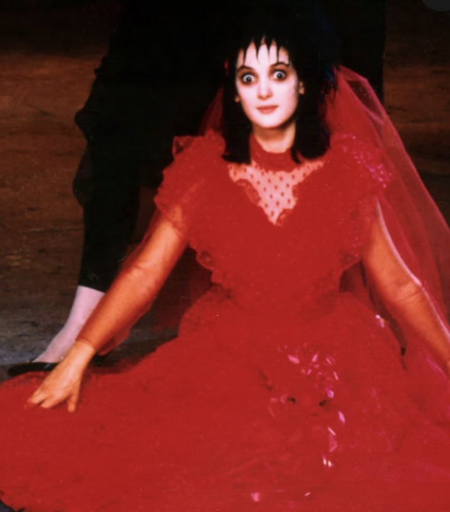 Quirky awesome female characters wearing red dresses is a whole mood   #TheSuicideSquad #HarleyQuinn #filmfashion #80smovies