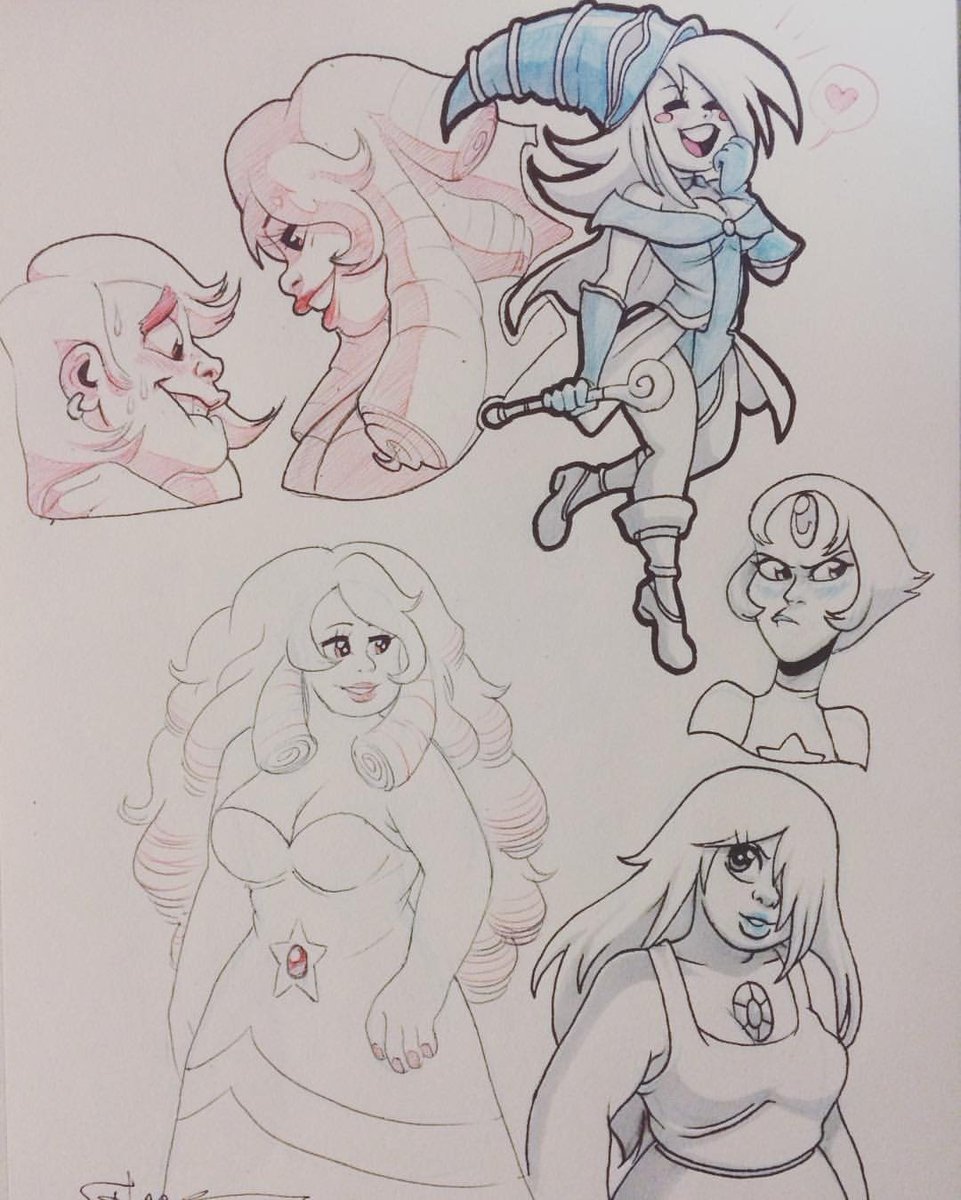 Old sketches of ladies from 2016-2017. 