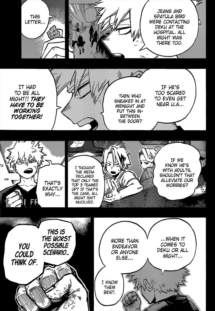 Katsuki investigated, gathered the class, went to get Deku back, and then apologized and caught him as he collapsed.

this is real.

He loves and cares for Izuku without shame, he is someone Izuku can fully rely on in his darkest hour

#bnha322 #BKDKapology #SaveToWin #WinToSave 