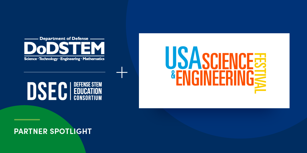 DoW_STEM's tweet photo. #DSECPartner of the week: @USAScienceFest! USASEF’s mission is to stimulate and sustain the interest of our nation’s youth in #STEM by producing the most compelling and exciting educational festival in the world. https://t.co/b0UQQuIoQw https://t.co/FFWtPLw6QK