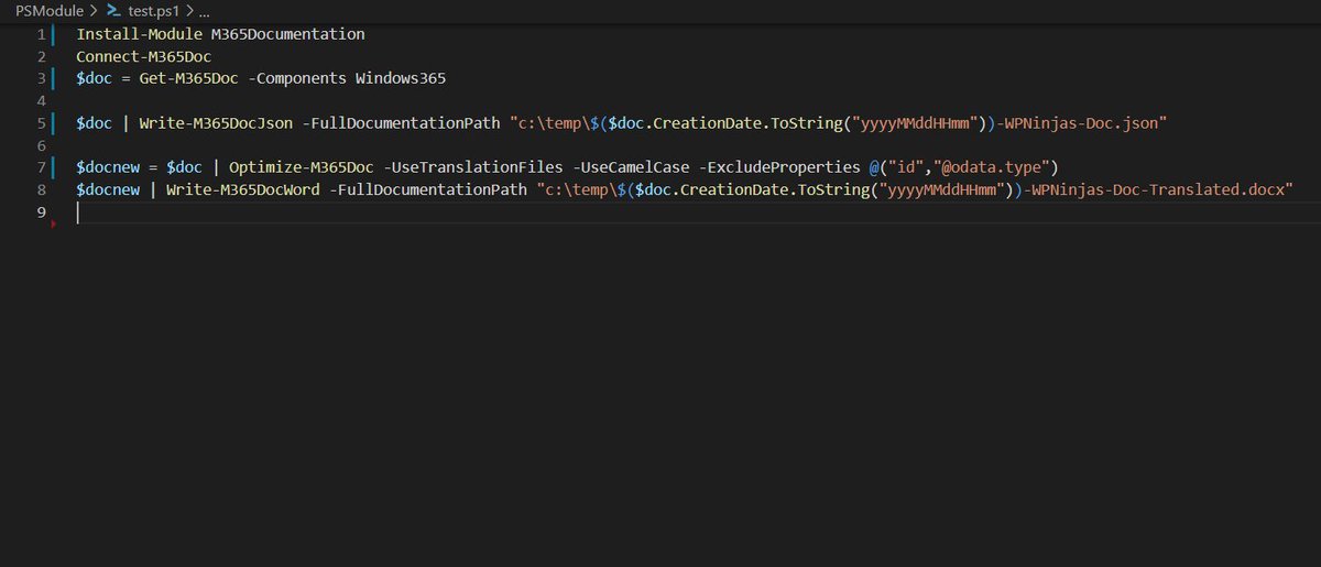 ThomasKurth_ch's tweet image. Just added support for #Windows365 and #CloudPrint to #M365Doc!

Install-Module M365Documentation
Connect-M365Doc
$doc = Get-M365Doc -Components Windows365

github.com/ThomasKur/M365…

 #AutomaticM365Documentation #MVPBuzz #MEM #WPNinjas #Microsoft365 #AzureAD #PSGallery