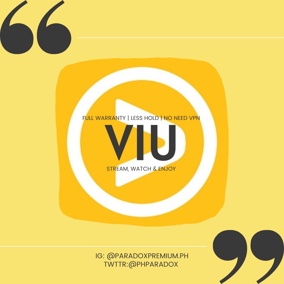PhParadox's tweet photo. VIU PREMIUM of Paradox

• unli downloads
• no advertisments
• mapapanuod lahat ng bagong release series, variety shows, entertainments, movies, atbp

– Message us for more orders &amp; questions, we are also on IG!! Check my bio ♡
— Always ask for the availability of each item ♡ https://t.co/gIQ6VrE5VI