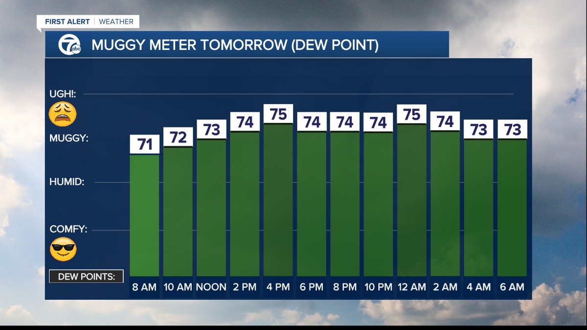 KevinJeanes's tweet photo. The humidity is looking brutal around metro Detroit tomorrow.
#itsnottheheat https://t.co/bxvMCi7t4J