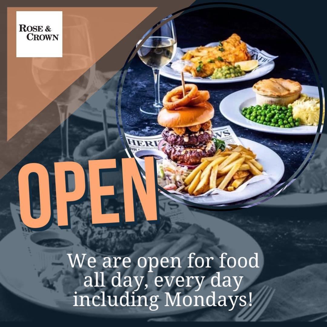 OPEN FOR FOOD
ALL DAY - 9PM! #porthcawl #food #pub #serveallday