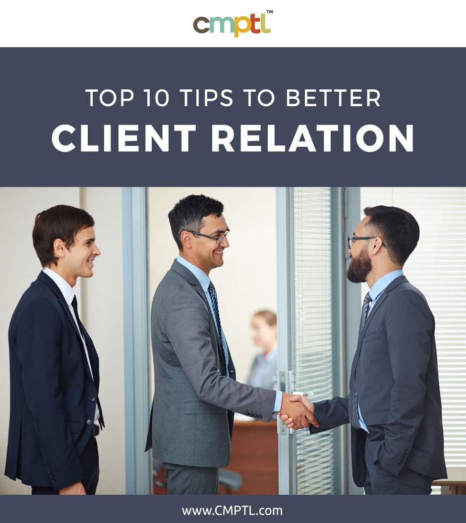 CMPTL's tweet image. Top 10 Tips for Building Better Customer Relationship !

Businesses that develop great, long-term relationships with their clients are more likely to receive repeat business from those clients. 

For more details:
tinyurl.com/3e88wkfy

#tips #ideas  #clientrelationships #cmptl