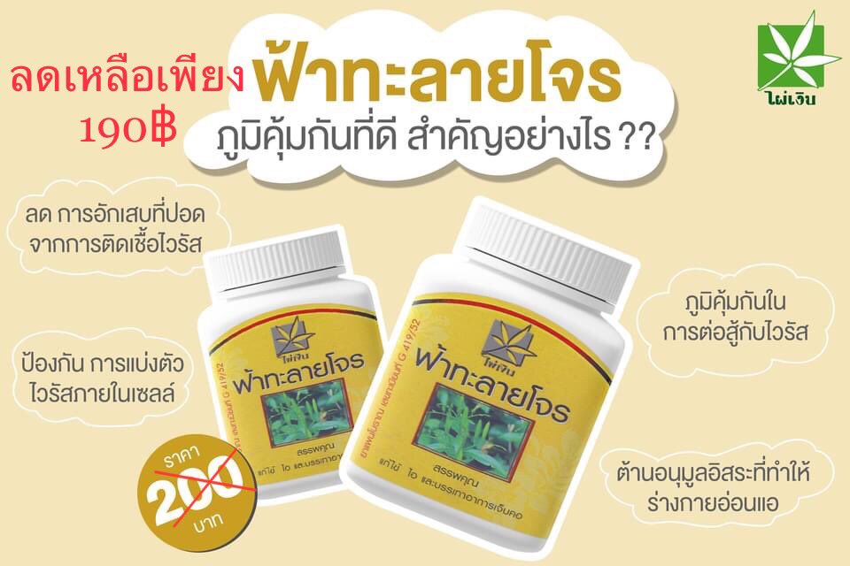 Kannymark's tweet photo. ฟ้าทะลายโจร สมุนไพรไทย 
ประโยชน์เพิ่มภูมิคุ้มกัน และช่วยแก้อาการไข้ หวัด ไอ ได้ผลมาแต่อดีต
🏷️ 1 กระปุก บรรจุ 100 แคปซูล
🏷️ ราคาเพียง 190 บาท+ค่าส่ง40 บาท
‼️โปรโมชั่นตอนนี้สั่งครบ 6 กระปุกส่งฟรี‼️
#สมุนไพร #ฟ้าทะลายโจร #ฟ้าทะลายโจรแคปซูล #ยาแผนโบราณ #ยาไทย #เพิ่มภูมิคุ้มกัน https://t.co/2OErnQmlXU
