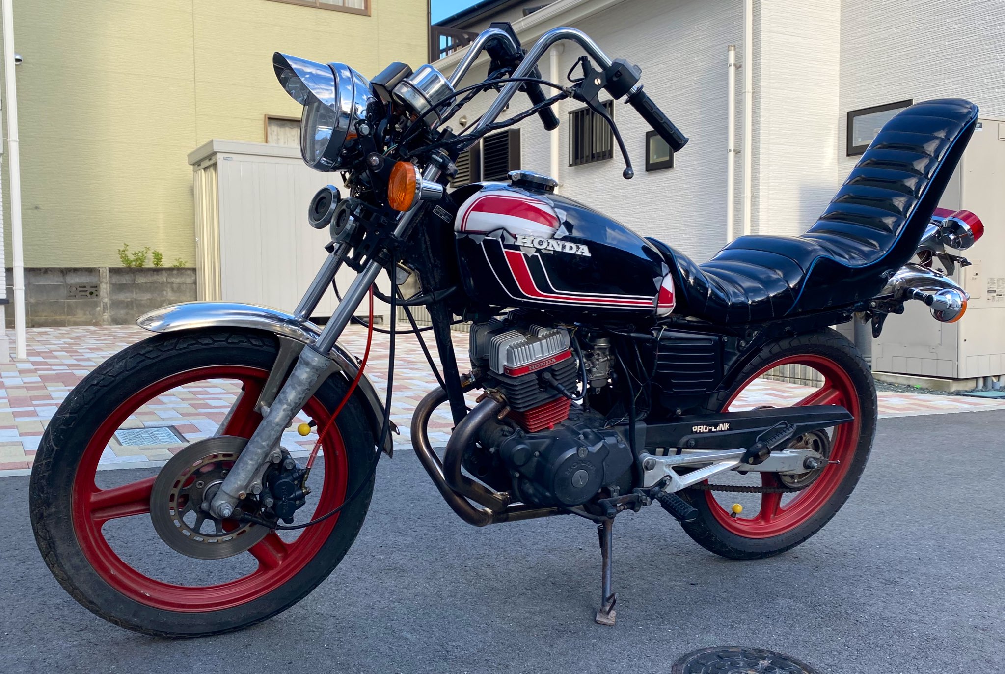 CB125T 車体カスタム車両ミニバブマフラー加工125cc マーシャル