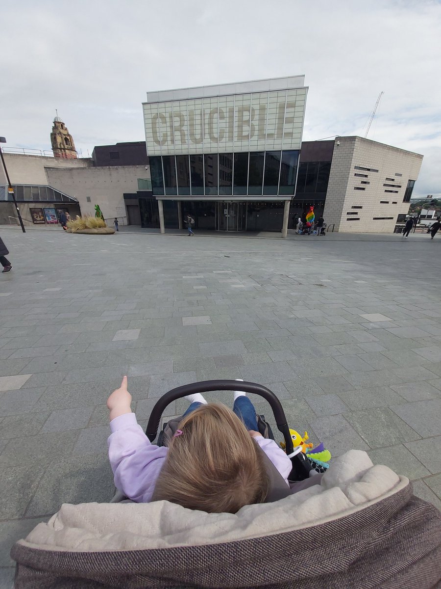 BSLterplife's tweet photo. The bird's first visit to Mummy's second home @cruciblesheff to meet @SMcKeonCarter 💜 #ThoughSheBeButLittleSheIsFierce https://t.co/PUQtTSpvis