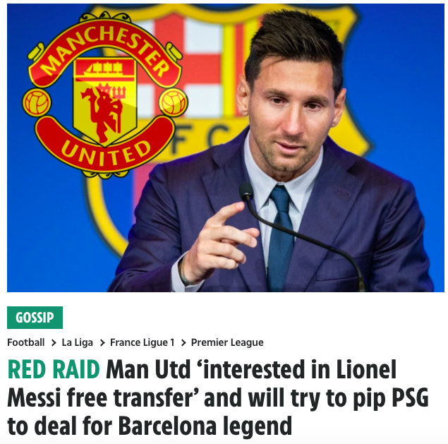 elchiringuitotv's tweet photo. 🚨👀¡ATENTO a lo que apuntan desde INGLATERRA!

🏴󠁧󠁢󠁥󠁮󠁧󠁿El MANCHESTER UNITED estaría interesado en la LLEGADA de MESSI. 'The Sun' habla de una propuesta de 2 temporadas y 570.000 libras a la semana para el argentino.

¡Estamos en directo en #SportPlus en TWITCH! https://t.co/O9c7pkvvkI