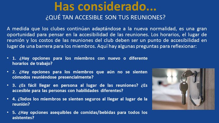 Distrito4845RI's tweet image. Has considerado.....
La accesibilidad de tus reuniones?
#SomosRotary
#GentedeAcción
#Distrito4845
#ServirParaCambiarVidas
#JuntosOrientamos