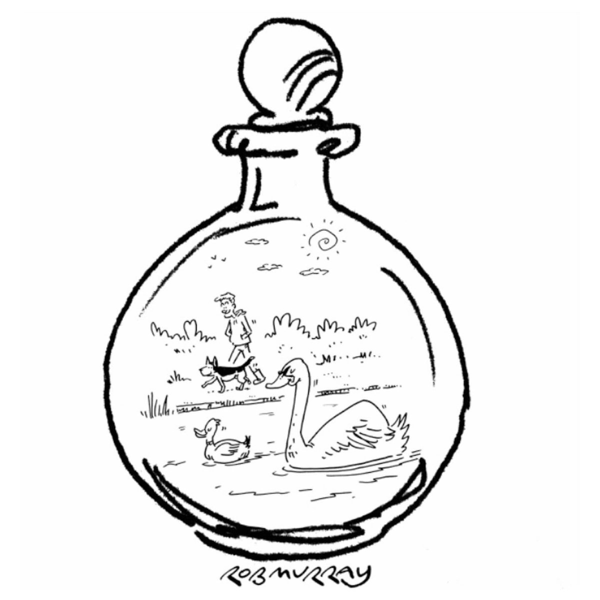 BottleMoments's tweet photo. Sometimes the simple pleasures are the best! Isaac, aged 12, has done a digital drawing of his favourite countryside walk 🦆🥾 #bottlemoments https://t.co/SdvR5aoFgD