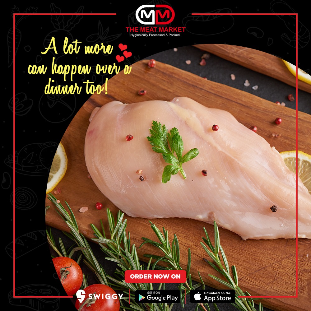 The ambiance sets the mood. 
.
The delicious taste lingers on to forge forever bonds of love. 
.
After all, dinner time is longer than coffee time, isn’t it?
.
Proudly Serving Farm-Fresh and most tender Chicken in Navi Mumbai
.
#themeatmarket #navimumbai #mumbai #india