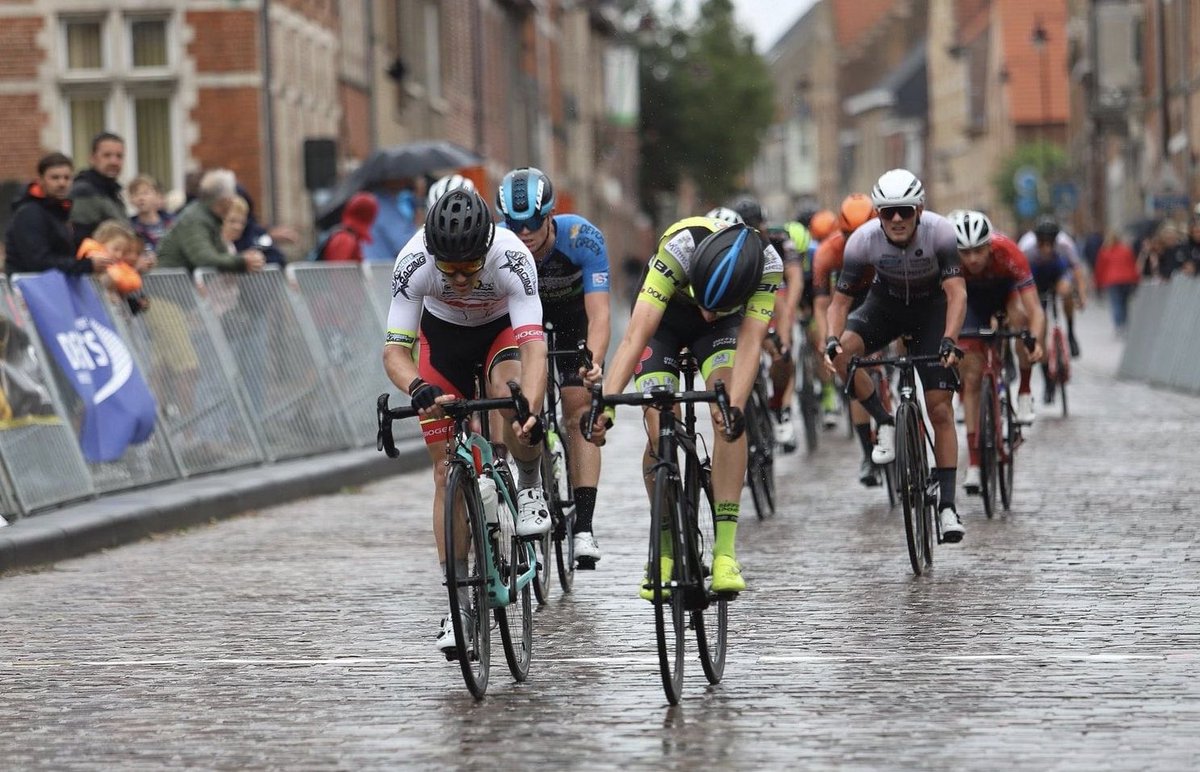 officeguru2022's tweet photo. U23 West Flanders Provincial Champs Belgium . 14th place for @Trav_Barrett #sheshafuelsracing @WhiteIncCoach @BiogenSA @jj_cycling @Cyctecdist @BianchiOfficial https://t.co/CnugoNFbSK