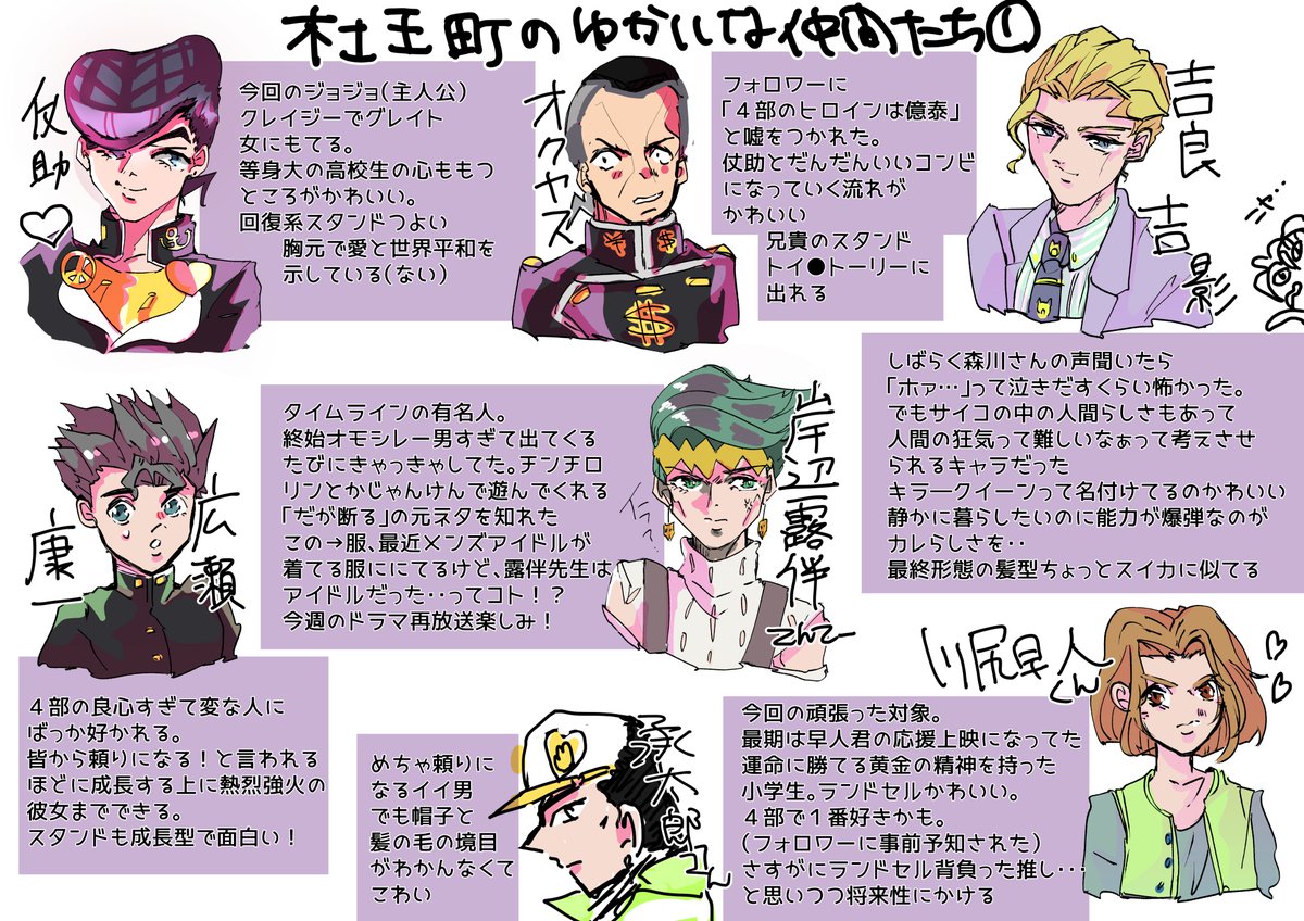 上条葵 ジョジョ4部 ダイヤモンドは砕けない が見終わったので新鮮な感想を投げる
