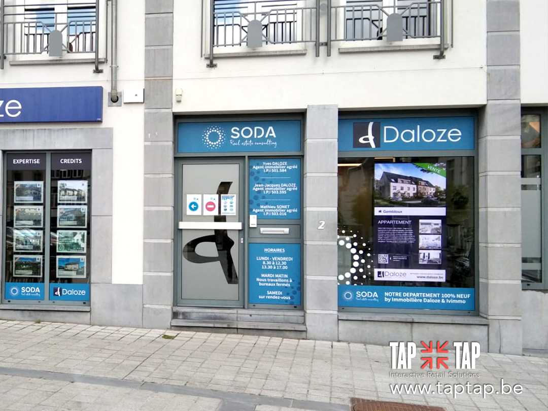 taptapdigital's tweet photo. Merci pour la confiance de l'agence Immobilière Daloze #Genappe
https://t.co/6uoX2hQ7VB
> Solution Vitrine Digitale 
> Lettrage vitrine complet
> Pose murale des logos
#vitrinedigital #digitalsignage #vitrineimmo #affichagedynamique #lettrage #vinyle #lettragevitrine #affichage https://t.co/kaCv5qJgoL