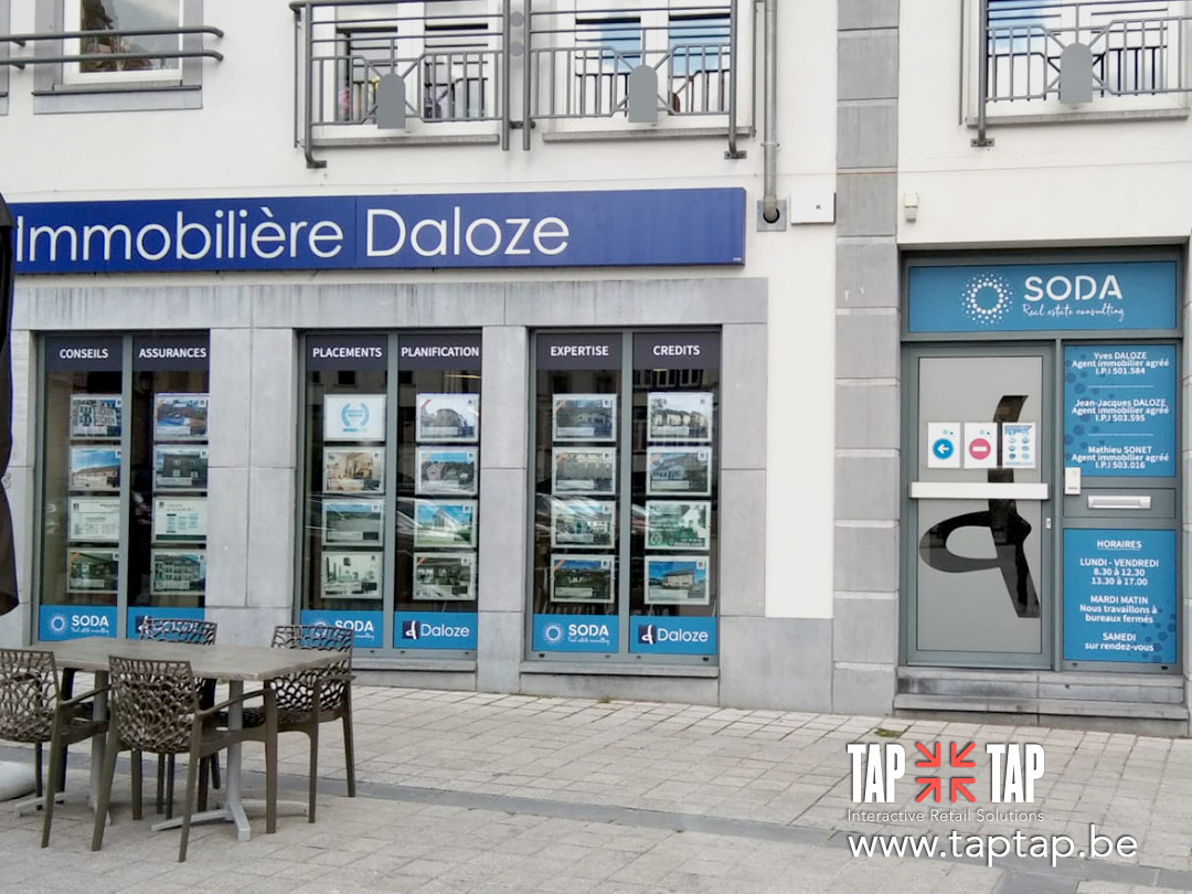 taptapdigital's tweet photo. Merci pour la confiance de l'agence Immobilière Daloze #Genappe
https://t.co/6uoX2hQ7VB
> Solution Vitrine Digitale 
> Lettrage vitrine complet
> Pose murale des logos
#vitrinedigital #digitalsignage #vitrineimmo #affichagedynamique #lettrage #vinyle #lettragevitrine #affichage https://t.co/kaCv5qJgoL