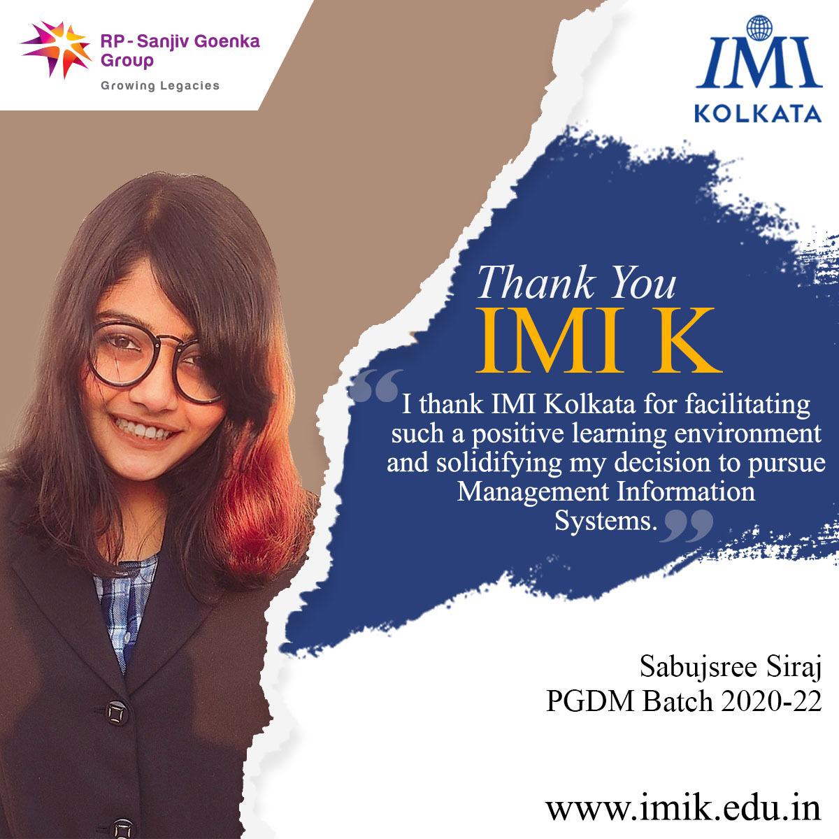 IMIKOnline's tweet photo. One of the things that we teach at IMI Kolkata apart from management is to be the best version of yourself. Thank you Sabujsree for your words!
#imik #imi #thankyouimik #lifeatimik #journeyimik #studentlife #campuslife #bschool #managementinstitute #bestmanagementinstitute https://t.co/sCgV1XqZid