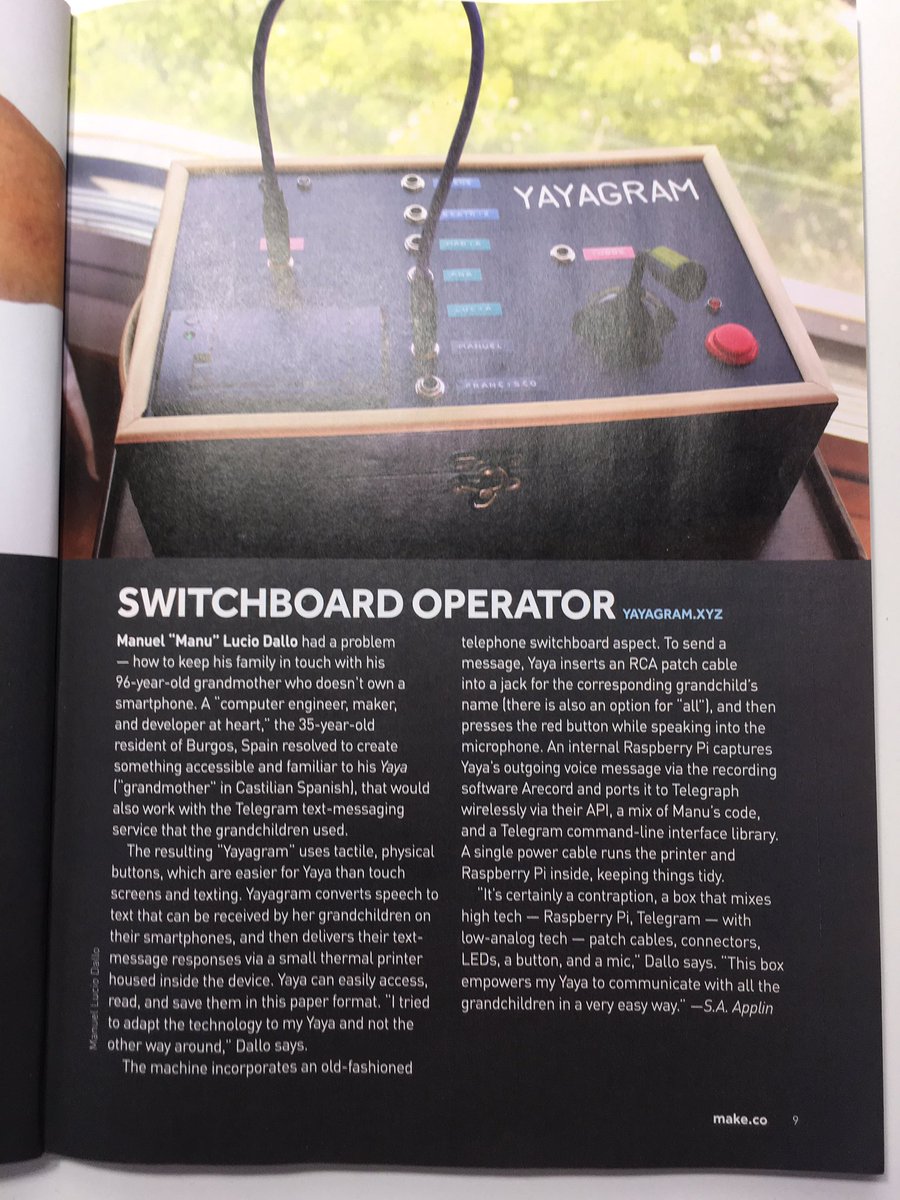 Jude_Pullen's tweet photo. RadioGlobe featured in @Makemagazine as part of their #madeonearth series!
Thanks @AnthroPunk for the article, and also check out:
#ekownimako (on Instagram)
#yayagram .xyz https://t.co/8Mb70BHkI6