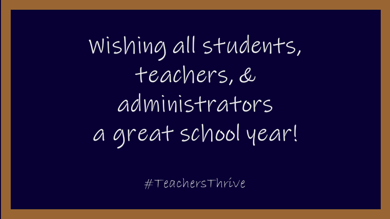 2gnoME's tweet photo. 🍎 The start of the new school year is a great time to express our appreciation to all the people who help educate the next generation. THANK YOU EDUCATORS! 🍎 #TeachersThrive https://t.co/kBU7zQPPGh