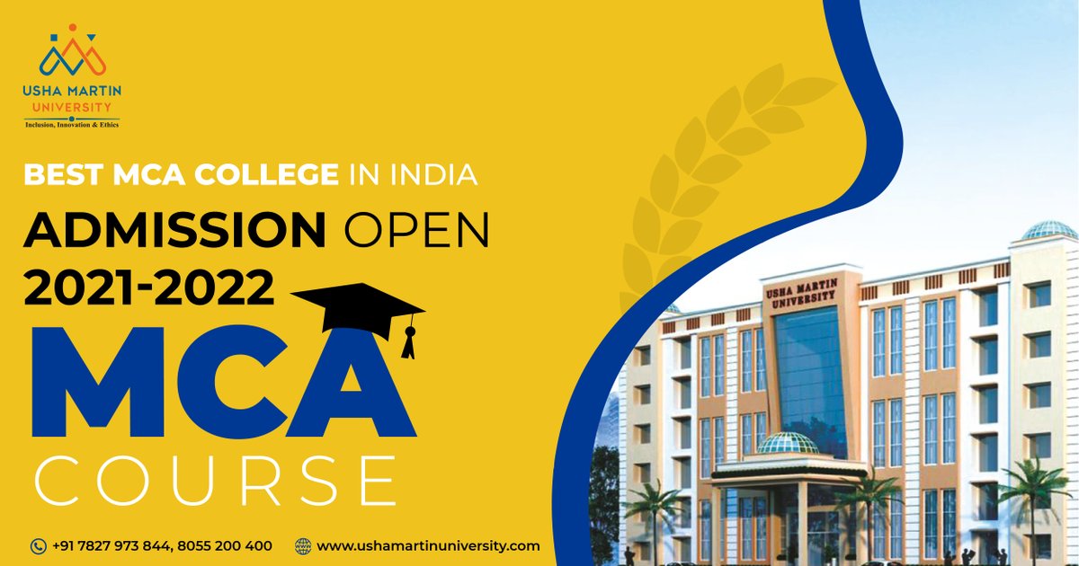 UshaMartinUnv's tweet image. Contact us and Join the Top #MCA College in Ranchi, India. Direct Admission in 2021. Apply Now: bit.ly/3izMPpc
#MCACourse #AdmissionOpen  #UshaMartinUniversity #UMUJharkhand #EngineeringCourse #MCACollege