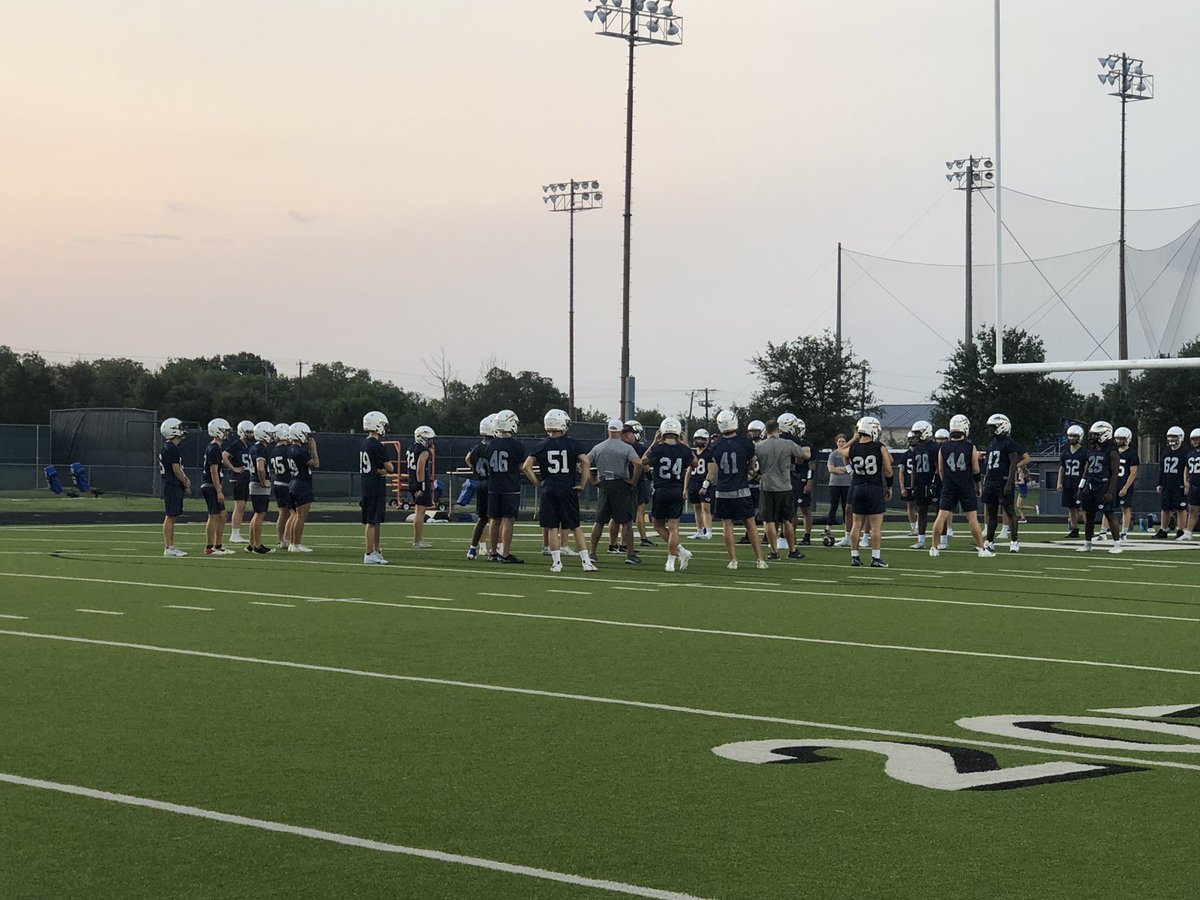 KISDAthletics's tweet photo. It’s a great morning for @kellerindiansfb.  Texas High School 🏈 is here. 17 days until games start. #CompeteEveryPlay https://t.co/rGsaZIJmdF