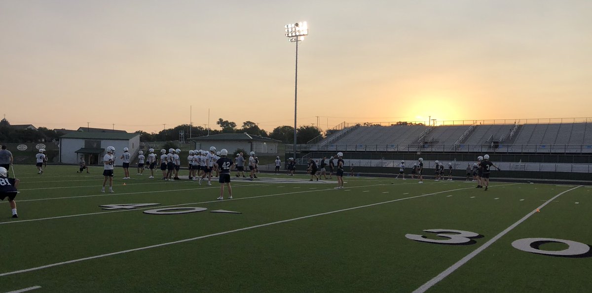 KISDAthletics's tweet photo. It’s a great morning for @kellerindiansfb.  Texas High School 🏈 is here. 17 days until games start. #CompeteEveryPlay https://t.co/rGsaZIJmdF