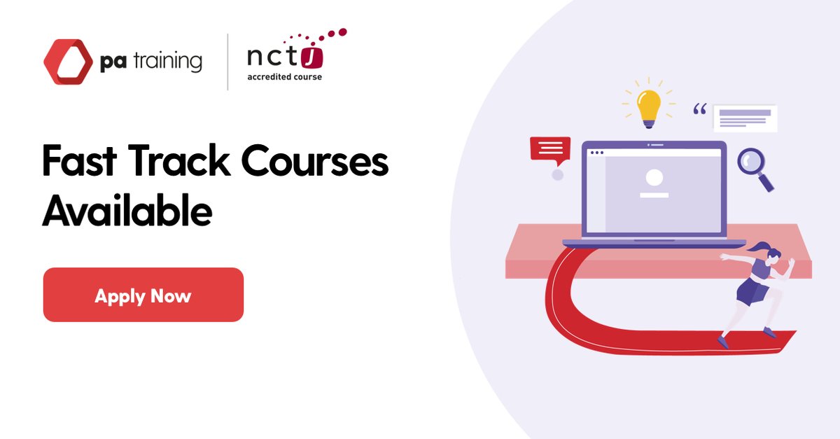 PAMediaAcademy1's tweet photo. FAST TRACK COURSES AVAILABLE!
Study on the NCTJ News, Sport and Magazine Fast-Track course and learn from industry experts, including senior PA journalists, in a highly practical course that makes you newsroom ready.
APPLY NOW: https://t.co/Ppm2UKYqEe
#PATraining #journalism https://t.co/Sjfxr48I9f