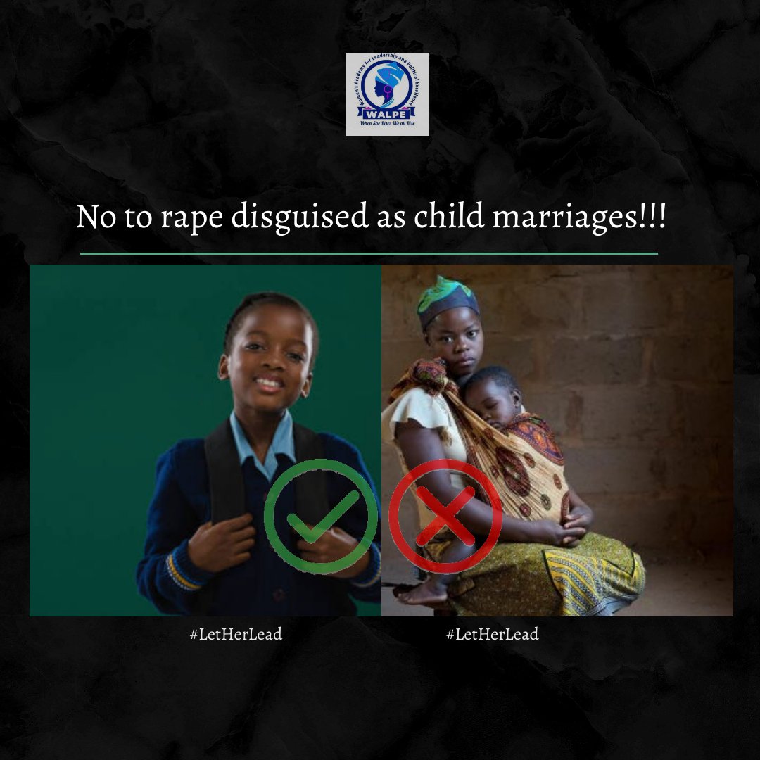 Women's Academy for Leadership (@walpeacademy) on Twitter photo NO to rape disguised as child marriages!!!
#JusticeForMemoryMachaya
#LetHerLead
<a href="/BethanCansfield/">Bethan Cansfield</a> <a href="/unwomenzw/">UN Women Zimbabwe</a> <a href="/MUSASAZIM/">MUSASA</a> <a href="/AdultRapeClinic/">ARC</a> <a href="/CBuchanCanada/">Christina Buchan</a> <a href="/PoliceZimbabwe/">Zimbabwe Republic Police</a> <a href="/PehrsonA/">Åsa Pehrson</a> <a href="/vanyaradzayi/">Nyaradzayi Gumbonzvanda</a> <a href="/ZimWomenLawyers/">ZWLA</a> <a href="/table_girls/">TheGirlsTable</a> NO to rape disguised as child marriages!!!
#JusticeForMemoryMachaya
#LetHerLead
<a href="/BethanCansfield/">Bethan Cansfield</a> <a href="/unwomenzw/">UN Women Zimbabwe</a> <a href="/MUSASAZIM/">MUSASA</a> <a href="/AdultRapeClinic/">ARC</a> <a href="/CBuchanCanada/">Christina Buchan</a> <a href="/PoliceZimbabwe/">Zimbabwe Republic Police</a> <a href="/PehrsonA/">Åsa Pehrson</a> <a href="/vanyaradzayi/">Nyaradzayi Gumbonzvanda</a> <a href="/ZimWomenLawyers/">ZWLA</a> <a href="/table_girls/">TheGirlsTable</a>