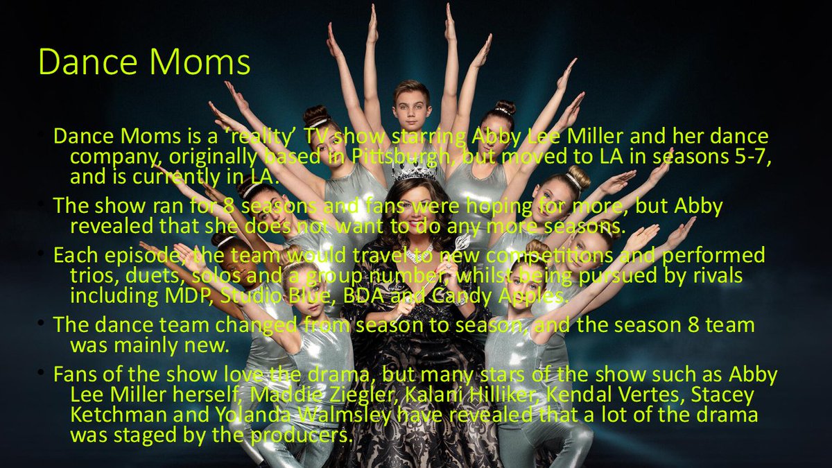 11th #FavLockdownTVSeries is #dancemoms <a href="/maddieziegler/">Maddie Ziegler</a> <a href="/kenzie/">kenzie ☽</a> <a href="/Abby_Lee_Miller/">Abby Lee Miller</a> <a href="/sarah_georgiana/">Sarah Georgiana</a> <a href="/NiaSioux/">Nia Sioux</a> <a href="/PaigeHyland1/">Paige Hyland</a> <a href="/BrookeHyland1/">Brooke Hyland</a> <a href="/ChloeLukasiak/">Chloé</a> <a href="/giaabella/">Gianna Martello</a> <a href="/HannahGColin/">Hannah Grace Colin</a> <a href="/MissMaesiCaes/">Maesi Caes</a> <a href="/ellianawalmsley/">ellianawalmsley</a> <a href="/iamjojo/">Joanna</a> <a href="/LillyKetchman1/">Lilliana Ketchman</a> <a href="/jeanettecota10/">Jeanette Cota</a>  <a href="/brynnrumfallo/">Brynn Rumfallo</a> <a href="/BradyFarrar/">Brady Farrar</a>