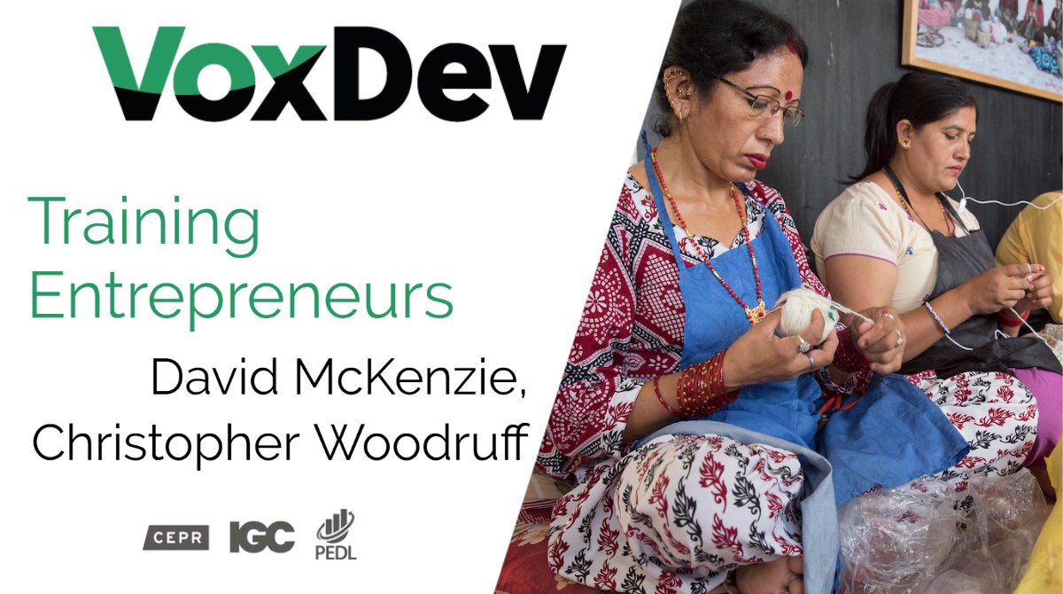 The first edition in @vox_dev's #VoxDevLits series of Wiki-inspired literature reviews has been revised to include new research and recent evidence on #Entrepreneurship training!

Download the latest version at voxdev.org/lits/training-…