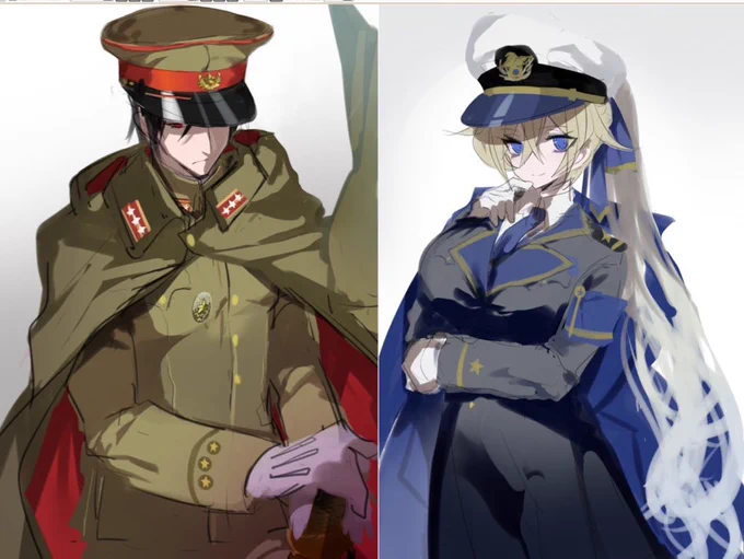 これもどこかで上げた絵だけど
いつもとは違う服装の2人はこんな感じです
(色々と違ってるかもなので後で修正する)
復帰前にちょっと出したかったのです 