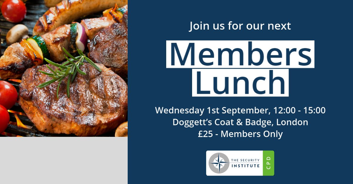 For Security Institute Members old and new!

Come and find out what's available in your Institute and how to access it, and let's get to know each other.

Book Here: buff.ly/2VvwBEa